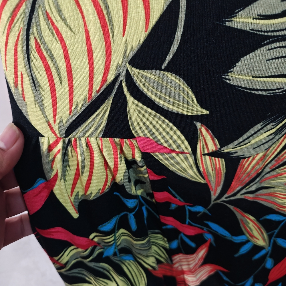 Tribal Vibrant Leaf Print Mini Dress - Picture 9 of 13